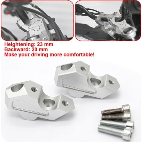 F750GS F750 GS 2018 2019 22MM Handlebar Risers Clamp Height up also Backward Extend Adapters with Bolts for BMW 2018 2019 F750GS