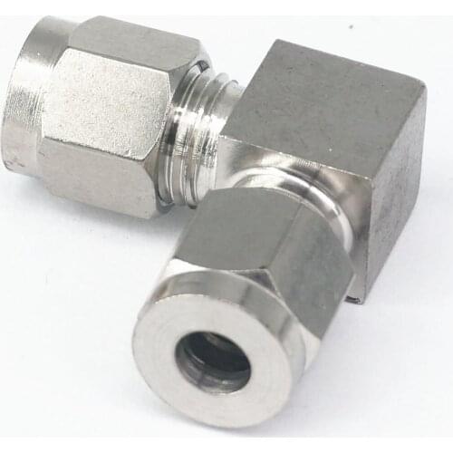 Fit Tube O/D 8mm Equal Elbow 304 Stainless Steel Ferrule Pneumatic Air Compression Fitting