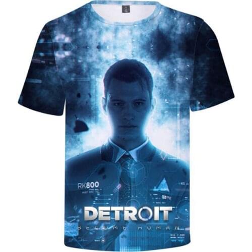 Detroit Become Human Print 3D T-Shirt Men Women Summer Short Sleeve Game Tshirts Clothes Boy Girl Casual Fans Birthday Tees Tops