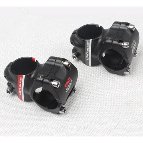 MTB Mountain Bike UNO Black High Strength Short Stem 31.8mm 0 Degree 35/45mm Ultralight Red/Gary Logo Bicycle Parts