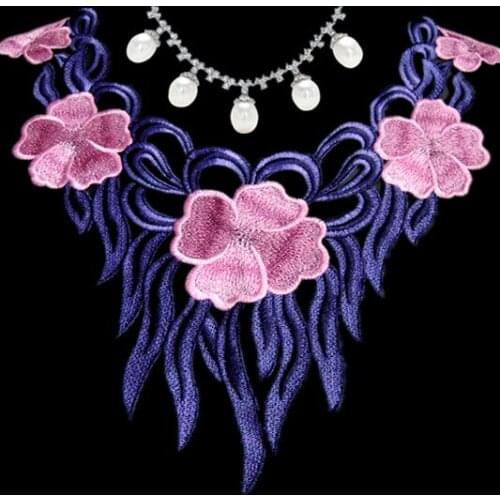 Good quality Korea collar flower,patches for clothing,Women embroidery flower patch,Handmade accessories