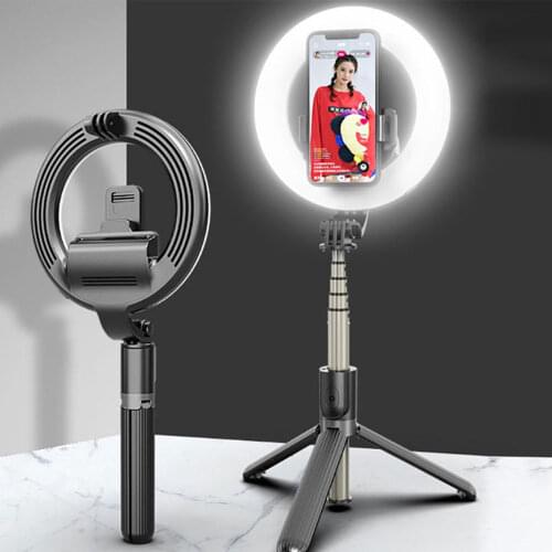 2020 5"Selfie Stick with Light LED Selfie Ring Light with Tripod Stand Light Lamp for YouTube Video Live Stream Photography
