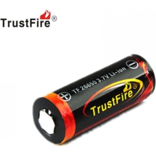 Trustfire 26650 Protected 5000mAh 3.7V Li-ion Rechargeable Battery with PCB Protector