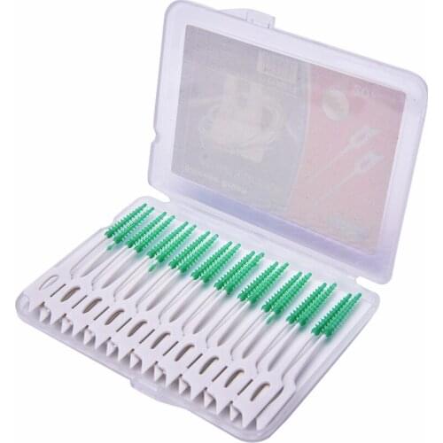 Interdental Brush Picks Dental Hygiene Instruments Soft Rubber Elasticity Tooth Picks Teeth Stick escova dental 20 Pcs/Set