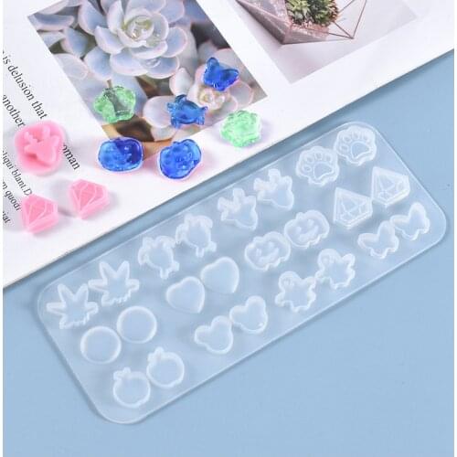 Mini Pendant Small ear Stud Decorative Modeling Drop Glue Mold Handmade DIY Pendant Production Process Silicon Mold
