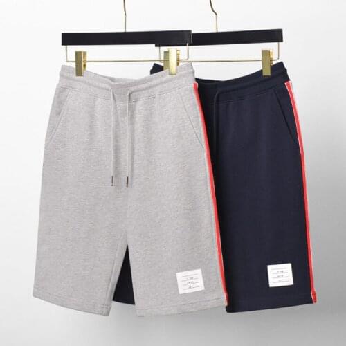 2021 Fashion TB THOM Brand Casual Shorts Men Women Summer Stripe Sports Shorts Knee Length Tracksuit Bottoms Jogger Track Shorts