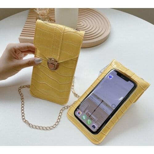 Fashion Small Crossbody Bags Women Mini PU Leather Shoulder Messenger Bag For Girls Yellow Bolsas Ladies Phone Purse Zipper Flap