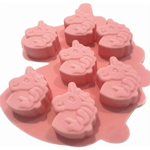 New 4 Colors Unicorn Shape Handmade Soap Silicone Mold Cake Decorating Tools Soap Molds for Soap Making Cake Chocolate Mold