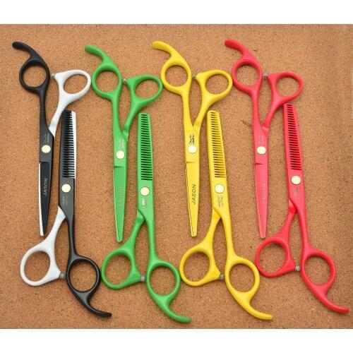 5.5'' 16cm Jason Professional Human Hair Scissors Hairdressing Cutting Shears Thinning Scissors Salon Hair Styling Tools J1023