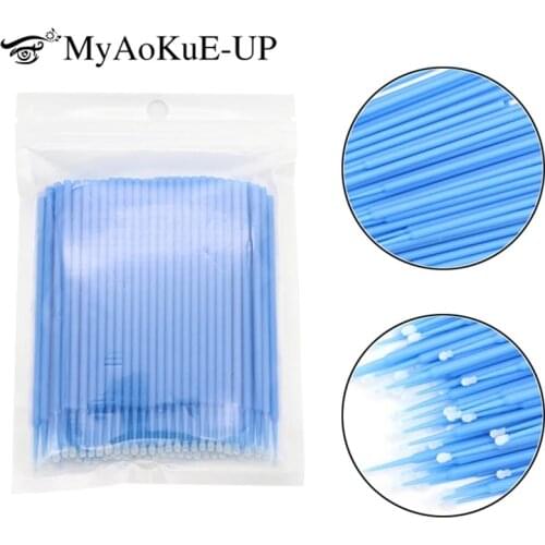 1000pcs New Women Disposable Micro Eyelash Extension Individual Applicators Wand Mascara Durable Brush Make Up Tool Wholesale