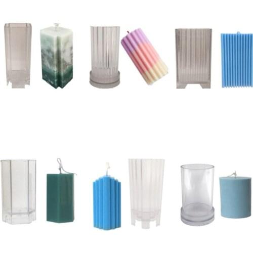 Plastic Hexagon Candle Molds DIY Handmade Aromatherapy Making Molds Soap Resin Handcrafts Candle Molds Candle Making Tools