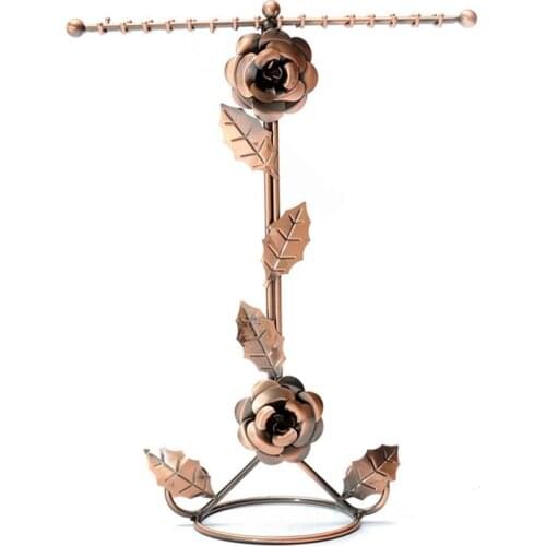 Rose Double Row Necklace Stand Jewelry Stand Bracelet Bracelet Earring Jewelry Display Stand Jewelry Props