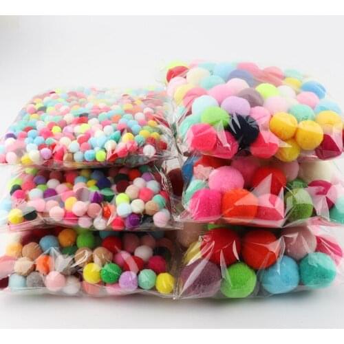 10000pcs Pompoms Wholesale 8-30mm Pompom Mixed Color Fluffy Soft Pom Poms Fur Ball Kids Toys Educational DIY Craft Supplies