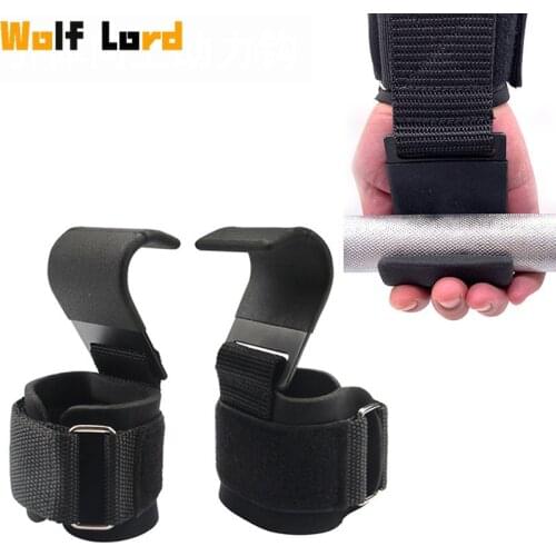 Weight Lifting Hook Hand-Bar Wrist Straps Support Gym Fitness Pull-Ups Power Lifting Training Gloves Safety Protection Equipment