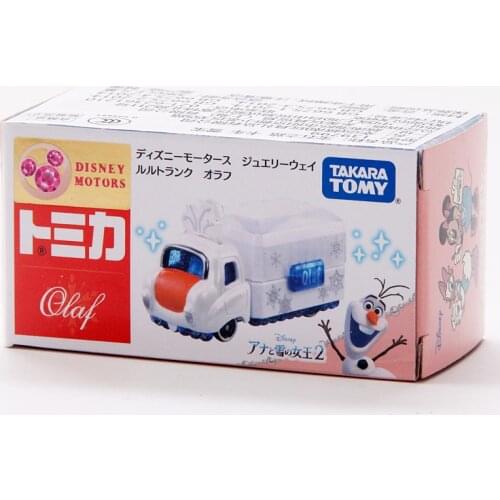 S01 Takara Tomy Tomica Disney Motors Frozen 2 Jewelry-way Lulu Trunk Olaf Metal Diecast Vehicle Car