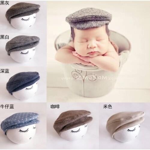 Newborn Baby Peaked Beanie Hat Photo Photography Prop Baby Hats Caps Accessories Bebe Boy Girl Fotografal Studio Accessories
