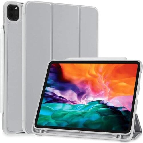 2020 iPad Pro 11 2nd Gen For 2018 iPad Pro 11 Case iPad Pro 2020 12.9 Case Silicone Cover With Pencil Holder Smart Case