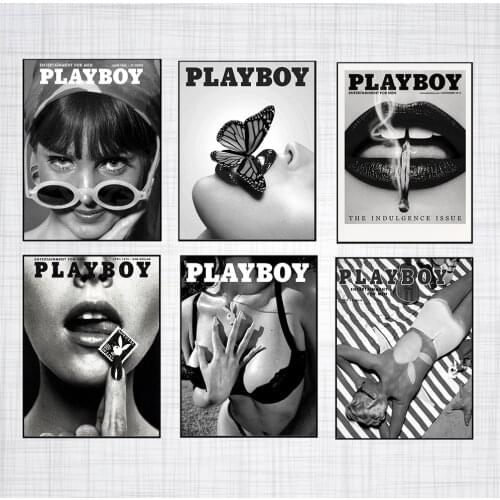 Modern Fashion Wall Art Prints Black and White Canvas Painting Sexy Lip Picture Girl Room Decor Frameless Poster