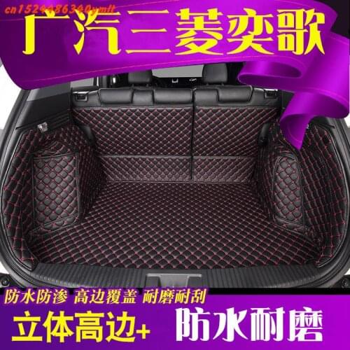 High-quality leather Full-enclosed 3D car trunk mat modified boot mat For Mitsubishi Eclipse Cross 2018 2019 ,Car-Styling