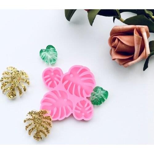 Leaves Ear Studs Combination Earrings Mold Serving Board Silicone Mold Home Decoration Mold Suitable for Women