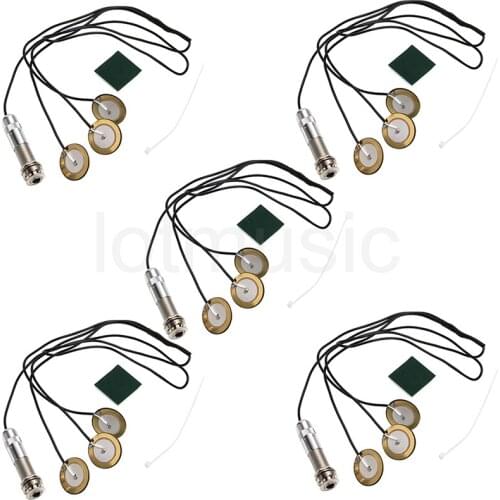 Sound Pure 3 Sensor Guitar Pickup Bridge Plate Transducer with Jack Pack of 5