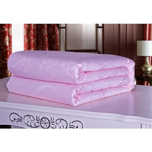 1Silk Blanket+1Silk Blanket>2Silk Quilts! aircondition for home+Winter Comforter Brands White Pink 100 Silk Blanket Queen colcha