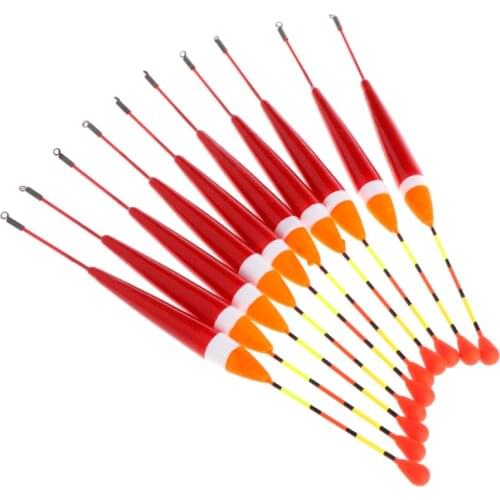 10pcs Carp Fishing Floats Set Buoy Bobber Stick For Fish Tackle Vertical 9# 0.8g