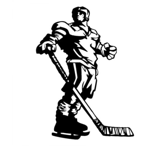 18x14cm hockey Player Boy Sticker Car Glass Body Decoration Window Stickers Decal Accessories CL304
