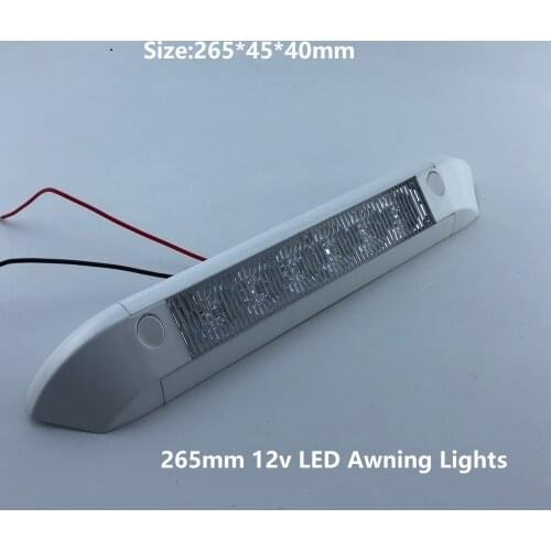 265mm 12v LED Awning Lights Waterproof RV Trailer 6000K Exterior Camping Bar/Wall Lamps Heavy duty off road Motorhome Caravan
