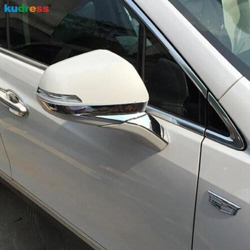 For Cadillac XT5 XT 5 2016 2017 ABS Chrome Side Door Rearview Mirror Strip Cover Trim Stickers Car Styling Accessories 4pcs