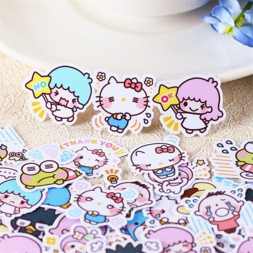 40 PCS Anime diverse double star mini Paper Stickers Crafts And Scrapbooking stickers book Decorative sticker DIY Stationery
