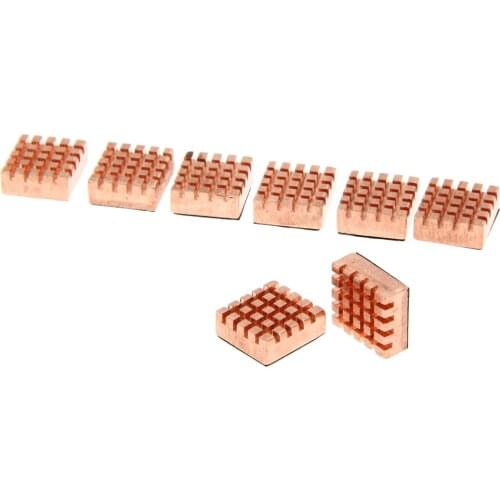 8pcs/Set Cooling Fan Copper Heatsink Cooler For VGA GPU DDR DDR2 DDR3 RAM Memory IC Chipset Cooling 13 * 12 * 4 mm