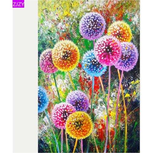 Full Round Drill 5D DIY Diamond Painting "Colored dandelion" Embroidery Cross Stitch 5D Home Decor Gift LY829