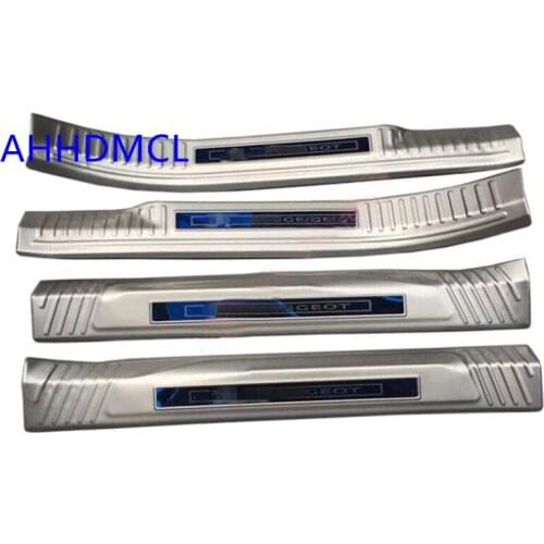 Car Welcome Pedal Threshold Strip Door Sill Strip For Peugeot 5008 2017 2018 2019