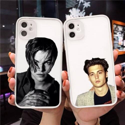 Leonardo DiCaprio Phone Case For iPhone 12 11 Mini Pro XR XS Max 7 8 Plus X Matte transparent White Cover