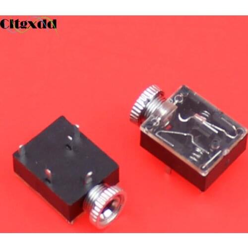 Cltgxdd 5pin 3.5mm audio headphone socket earhone jack PCB Panel mount for With Nut PJ-324M audio connector