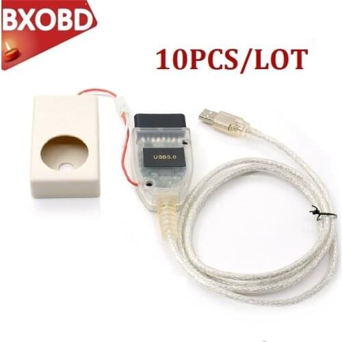 10PCS USB VAGtacho 5.0 VAG NEC MCU Vagtacho 5.0 24C32/24C64 TACHO USB Version V5.0 Immo Box Eeprom Programmer Diagnostic Cable