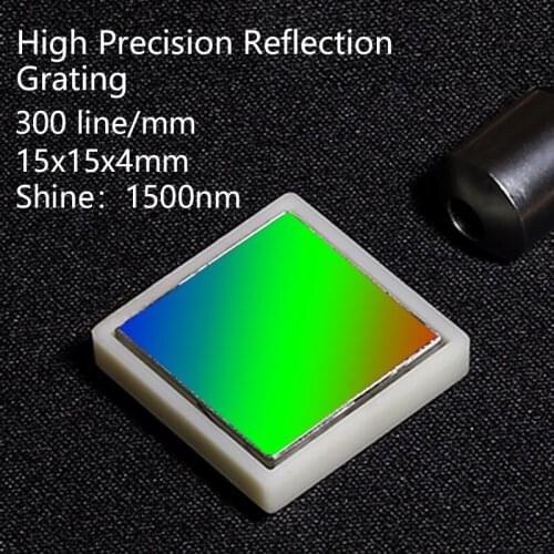 Diffraction gtating Plane reflection grating optical elemaent Spectroscopic analysis grates 300 lines 15x15x4mm shine 1500nm