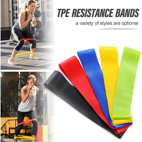 0.35mm 5 Colors Yoga Resistance Rubber Bands Indoor Outdoor Fitness Equipment Pilates Sport Training Workout Elastic Bands