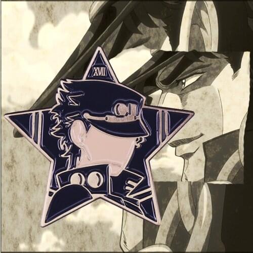 JoJos Bizarre Adventure Enamel Pin star platinum Kujo Jotaro Brooch JJBA Anime Fans Gift