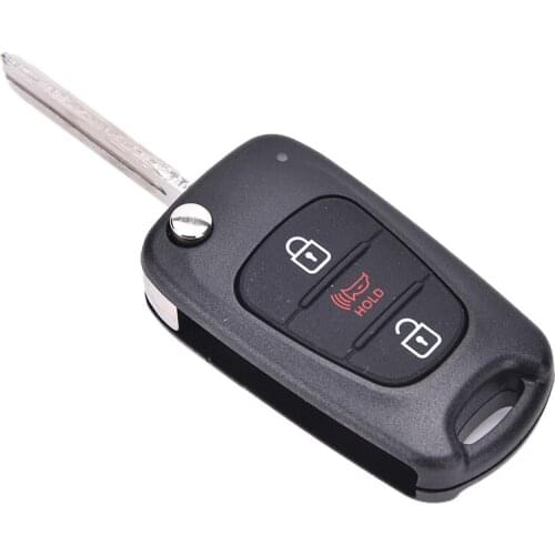 Hot sale 3Buttons Remote Folding Flip Key Case Fob Shell For KIA Soul Rondo Sportage