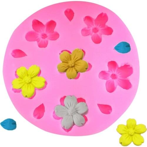 Beautiful Sakura Fondant Silicone Mold Easy Demoulding Chocolate Mold Non-stick Diy Kitchen Accessories Cake Baking Tools
