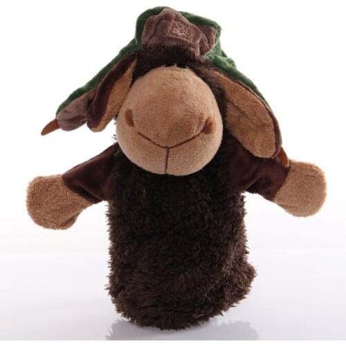 25cm Animal Hand Puppet Sheep Plush Toys Baby Educational Hand Puppets Cartoon Pretend Telling Story Doll Toy for Children Kids