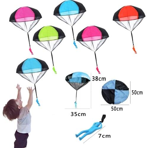 2pcs Hand Throwing Mini Soldier Parachute Funny Toy Kid Outdoor Game Play Educational Toys Fly Parachute Sport for Children Toy