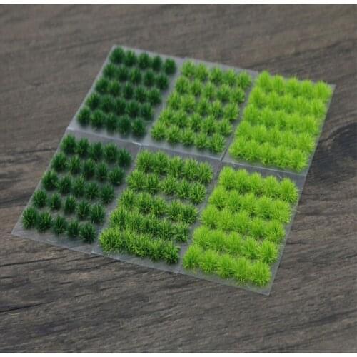 39/50PCS 5mm Simulation Model Sand Scene DIY Material Artificial Grass Tufts Miniature Grass Bushes Plant Cluster Scenery Modeli