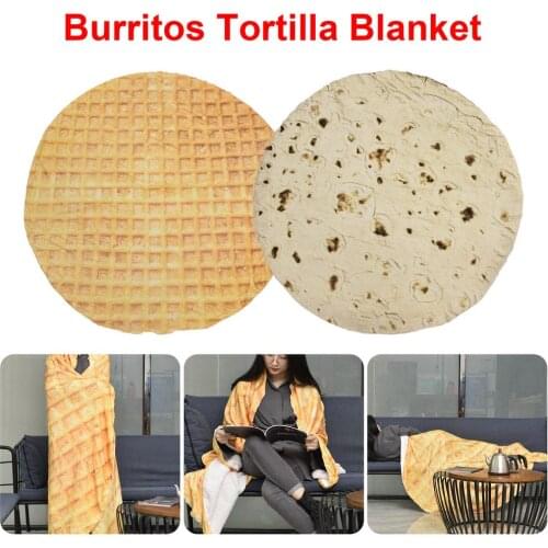 2020 New Burritos Tortilla Blanket Funny Food Soft Flannel Blanket