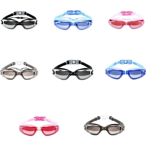 Adult Nearsighted Swimming Goggles Men Women Anti-fog No Leaking Waterproof Eyewear with Ear Plug