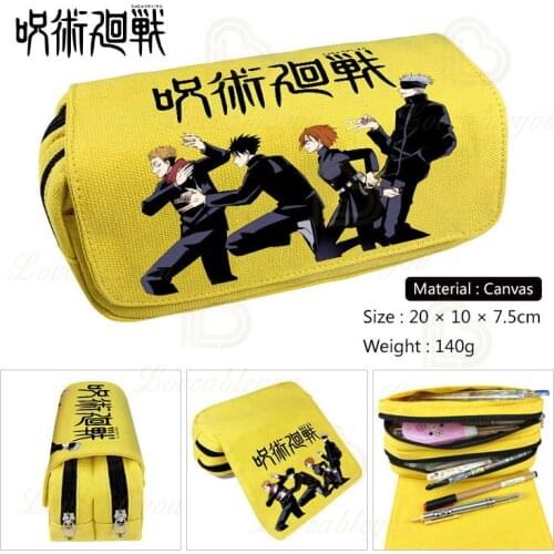 Anime Jujutsu Kaisen Yuji Itadori Pencil Cases Large Capacity Pencil Box School Pen Bag Supplies Pencils Pouch Stationery