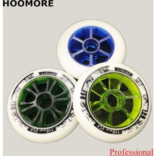 Professional 85A Track 110mm Inline Speed Skates Wheel for Competion Level Race Hard PC Hub Elastic PU High Rebound Elastic Grip