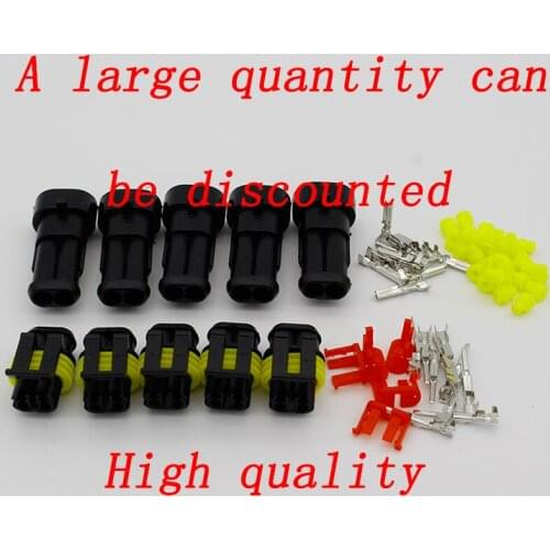 Promotion! 10 Kit 2 Pin Way Waterproof Electrical Wire Connector Plug